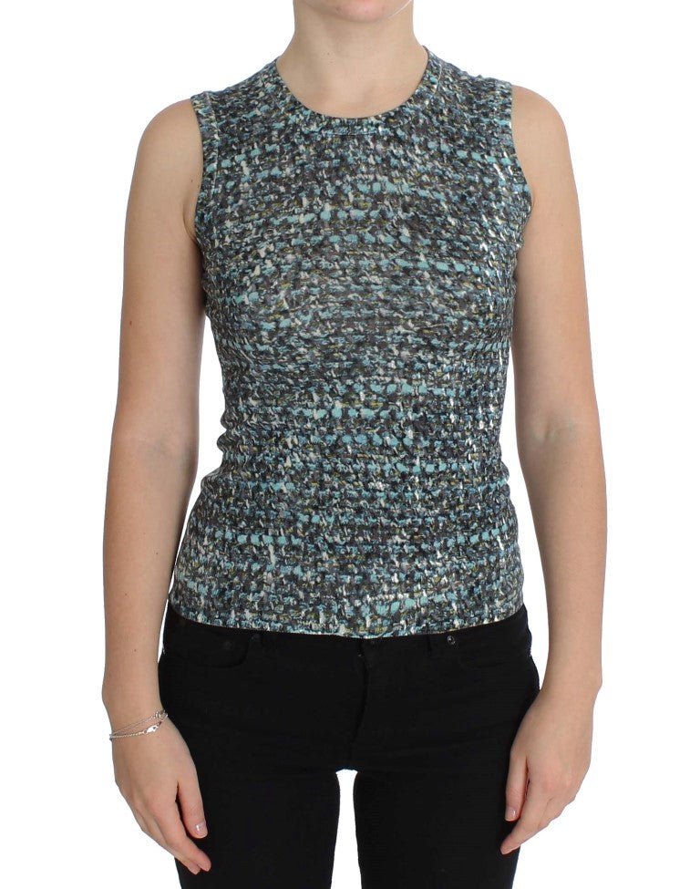 Dolce & Gabbana Blue Wool Sweater Sleeveless Pullover - HBPS Beauty & Fashion