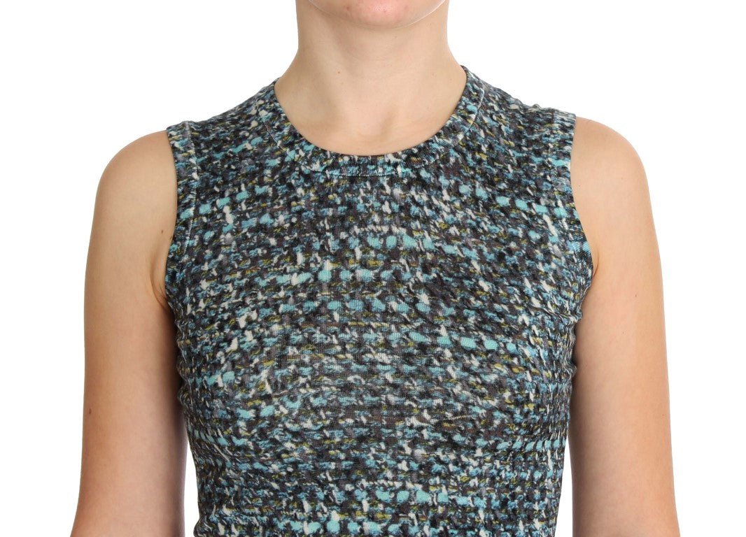 Dolce & Gabbana Blue Wool Sweater Sleeveless Pullover - HBPS Beauty & Fashion