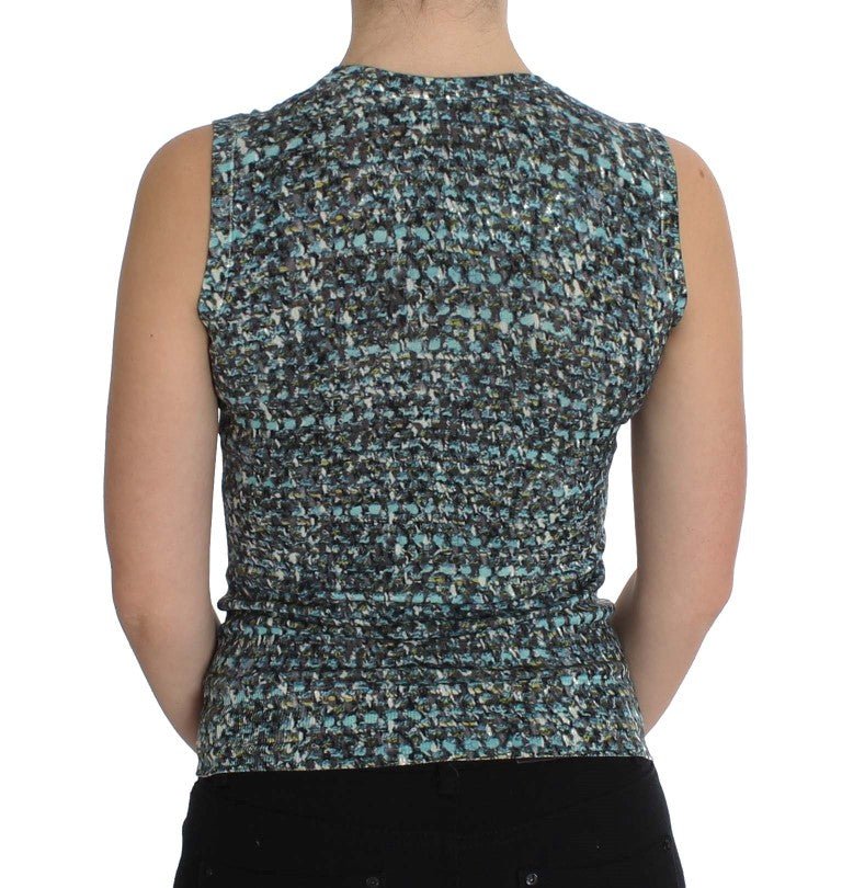 Dolce & Gabbana Blue Wool Sweater Sleeveless Pullover - HBPS Beauty & Fashion
