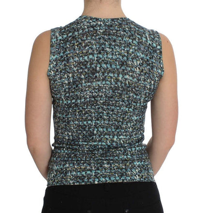 Dolce & Gabbana Blue Wool Sweater Sleeveless Pullover - HBPS Beauty & Fashion