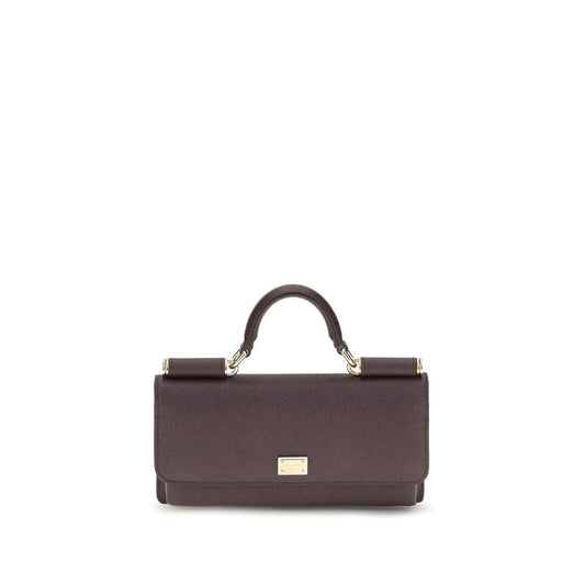 Dolce & Gabbana Brown Calf Leather Bos Taurus Shoulder Bag - HBPS Beauty & Fashion