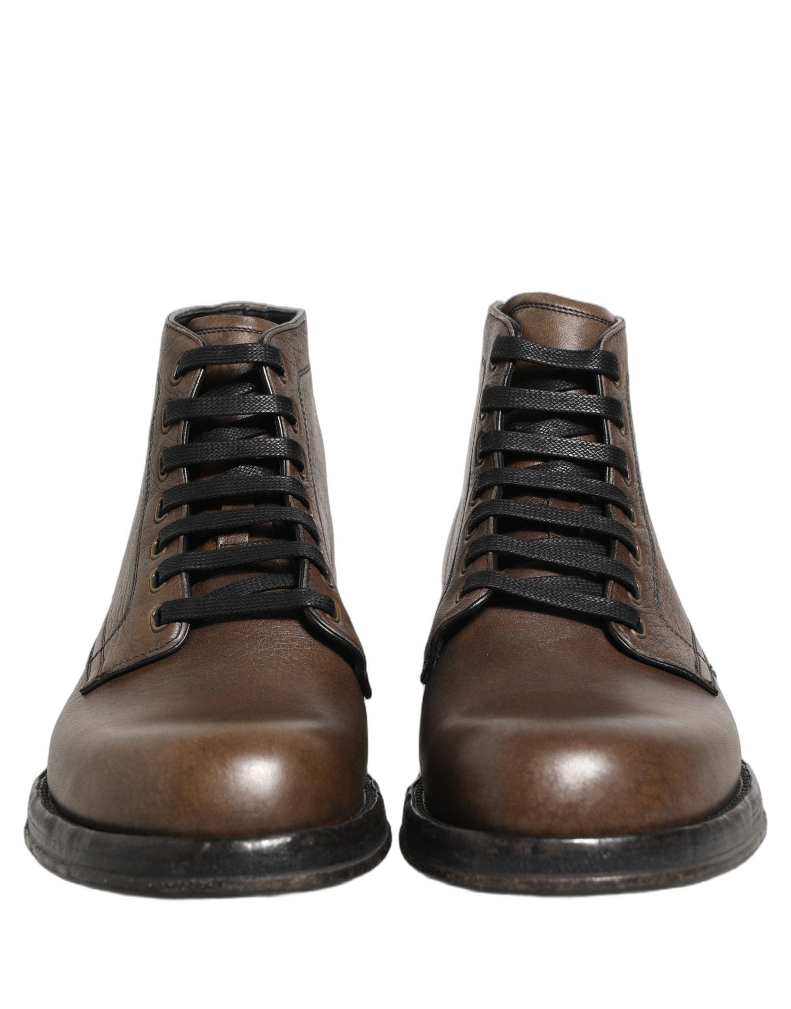 Dolce & Gabbana Brown Perugino Leather Men Ankle Boots Shoes - HBPS Beauty & Fashion
