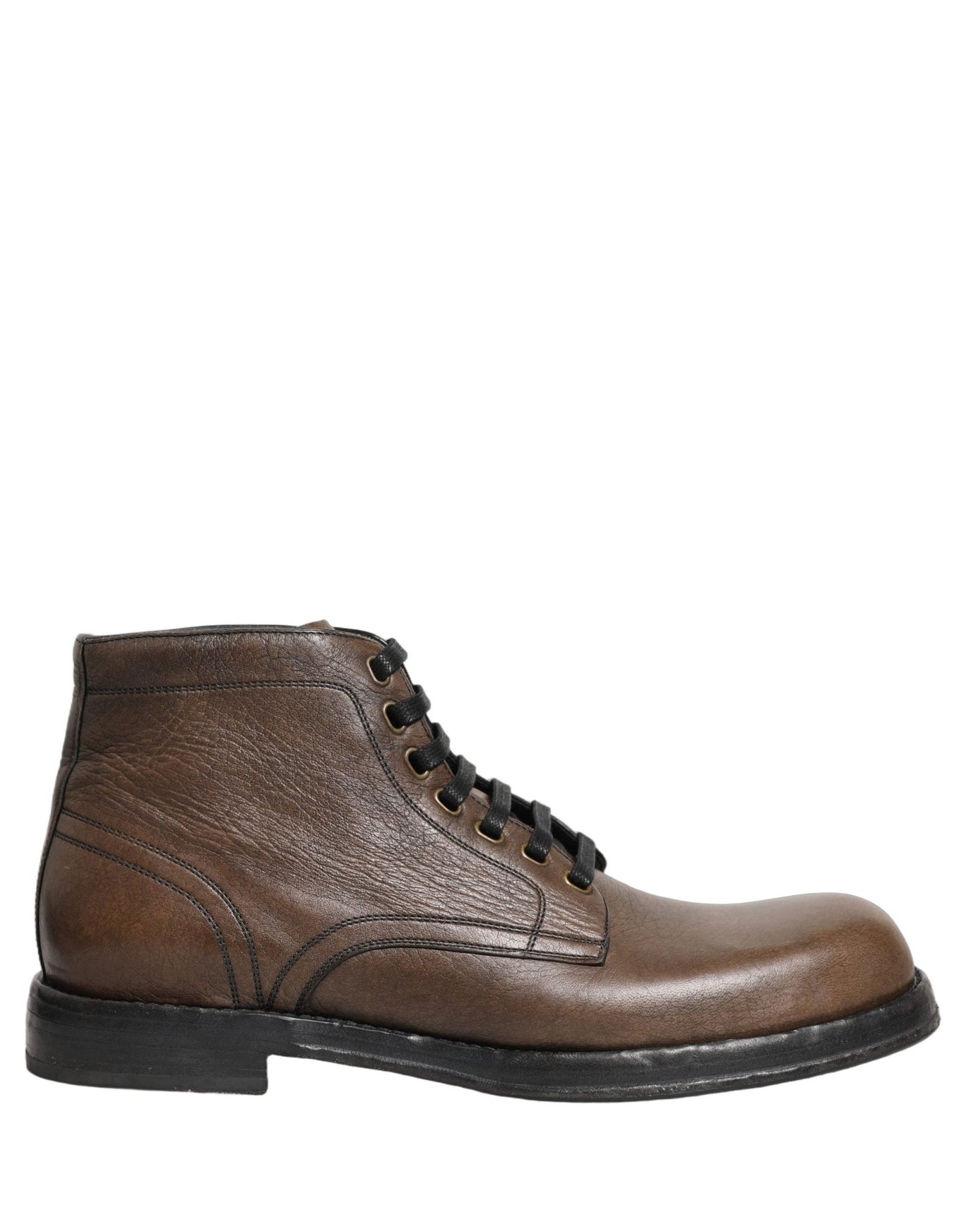 Dolce & Gabbana Brown Perugino Leather Men Ankle Boots Shoes - HBPS Beauty & Fashion