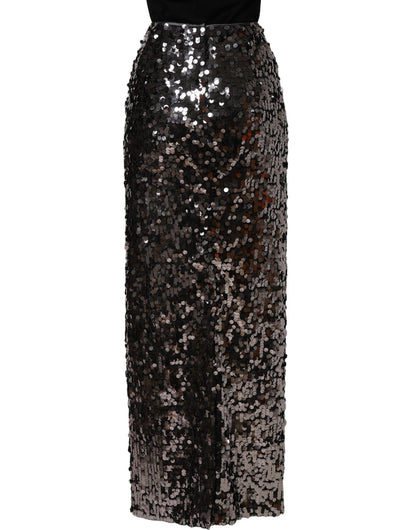 Dolce & Gabbana Brown Sequinned Embellished Pencil Cut Skirt - HBPS Beauty & Fashion