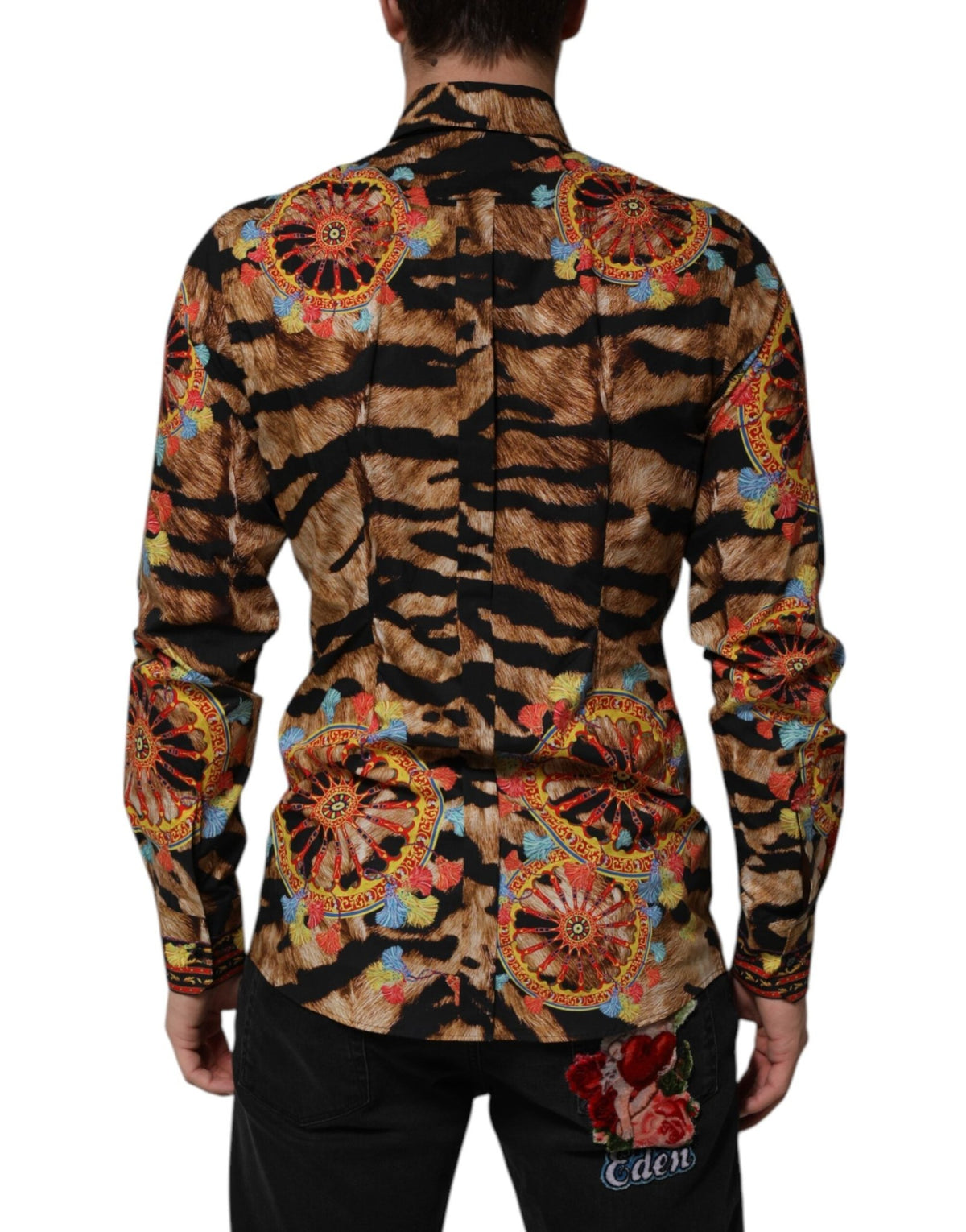 Dolce & Gabbana GOLD Cotton Tiger Carretto Long Sleeve Shirt - HBPS Beauty & Fashion