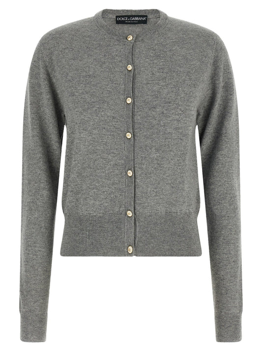 Dolce & Gabbana Gray Cashmere Cardigan - HBPS Beauty & Fashion
