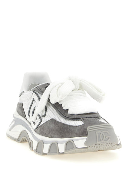 Dolce & Gabbana Gray Polyester Athletic Sneakers - HBPS Beauty & Fashion