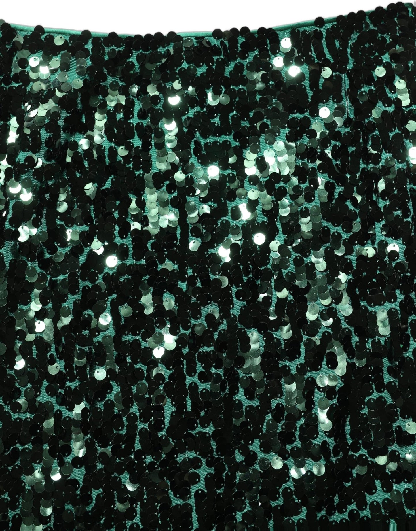Dolce & Gabbana Green Sequin High Waist Pencil Cut Midi Skirt - HBPS Beauty & Fashion