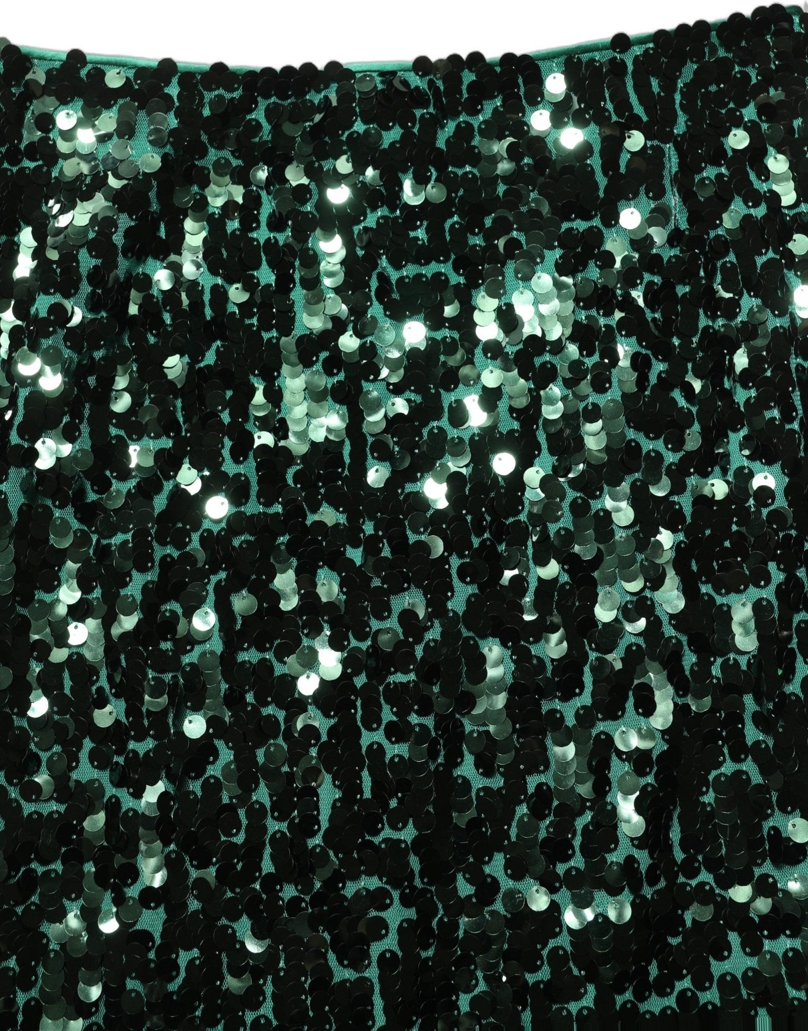Dolce & Gabbana Green Sequin High Waist Pencil Cut Midi Skirt - HBPS Beauty & Fashion