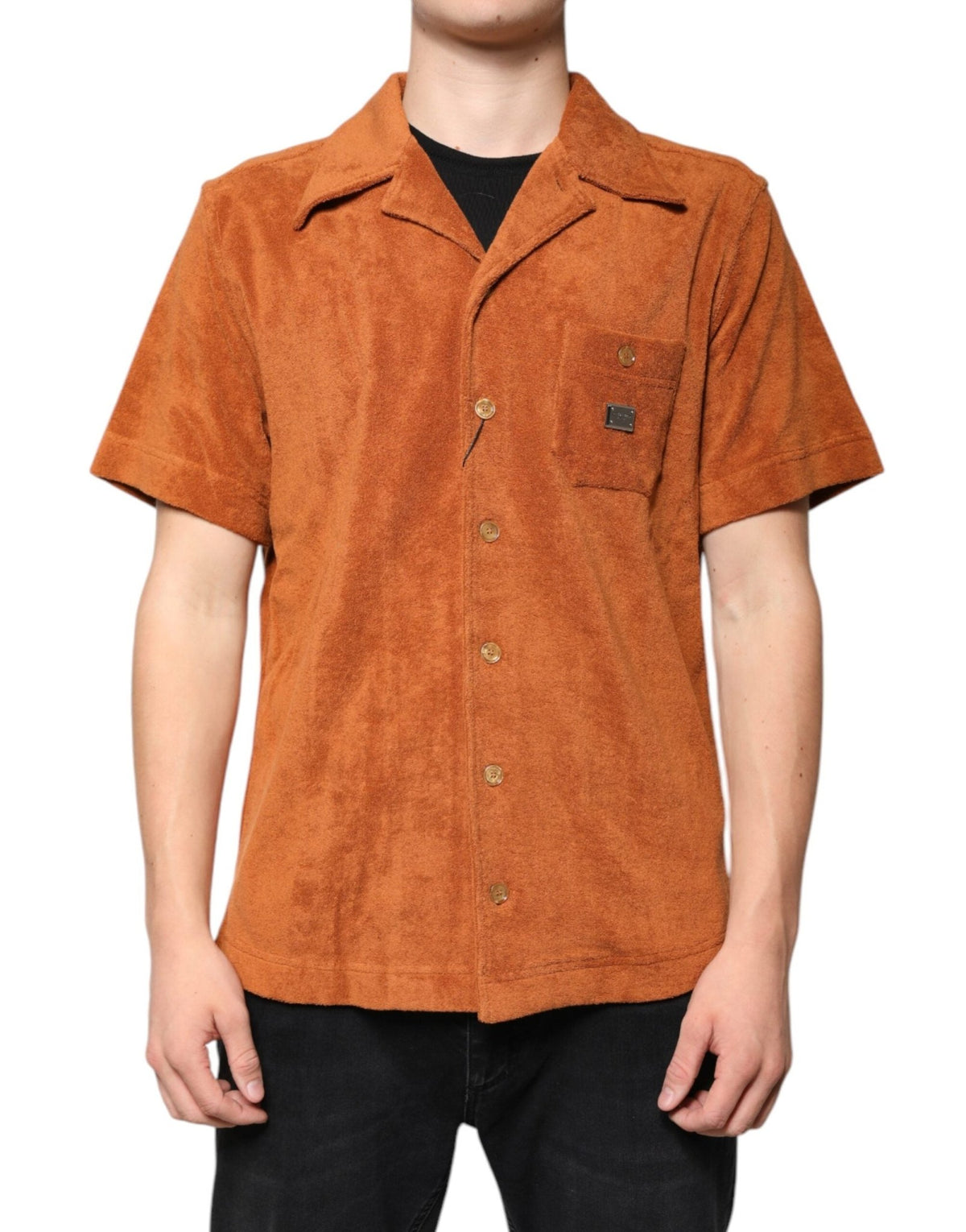Dolce & Gabbana Hazel Cotton Velvet Button Down Collared Shirt - HBPS Beauty & Fashion