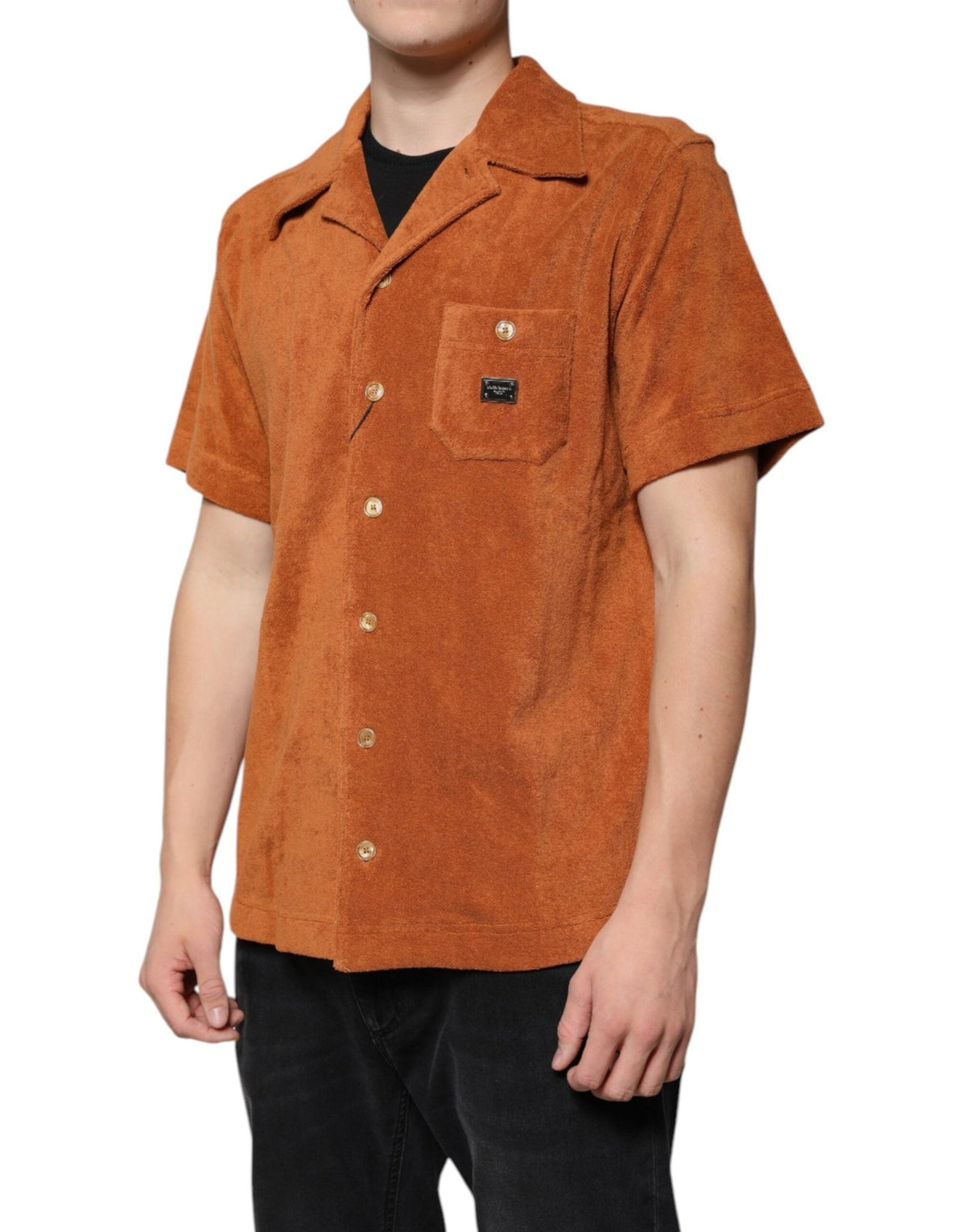 Dolce & Gabbana Hazel Cotton Velvet Button Down Collared Shirt - HBPS Beauty & Fashion