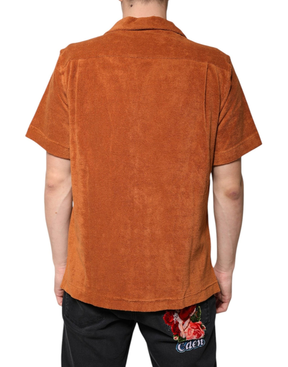 Dolce & Gabbana Hazel Cotton Velvet Button Down Collared Shirt - HBPS Beauty & Fashion