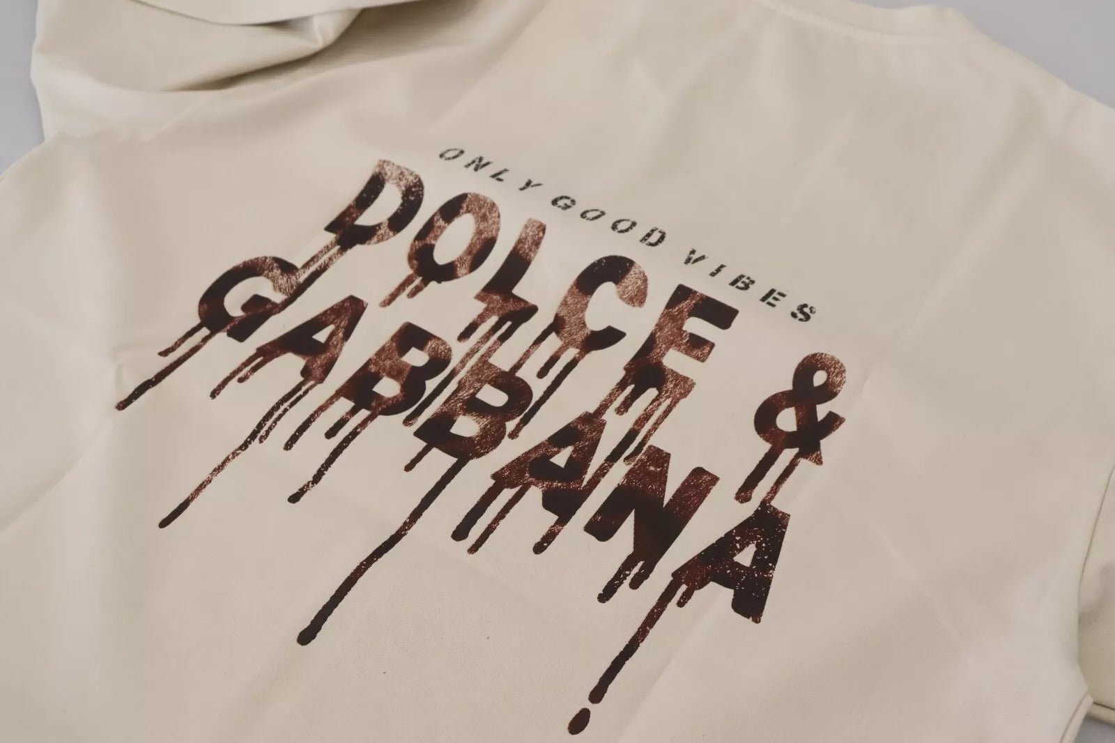 Dolce & Gabbana Ivory Cotton Ivory Printed Crewneck - HBPS Beauty & Fashion