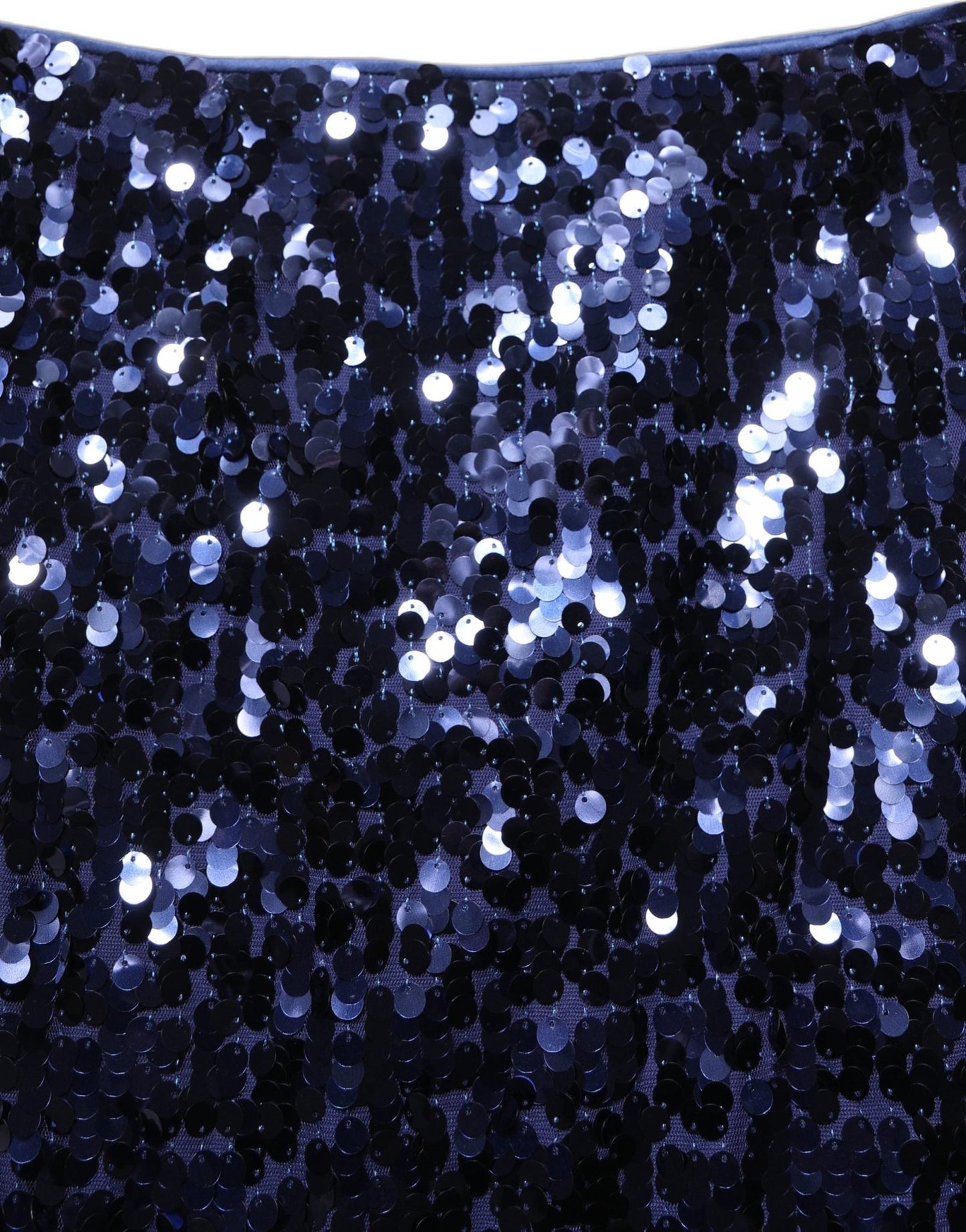 Dolce & Gabbana – Jupe Midi Crayon Sequins Bleu Marine Taille Haute | Authentique - HBPS Beauty & Fashion