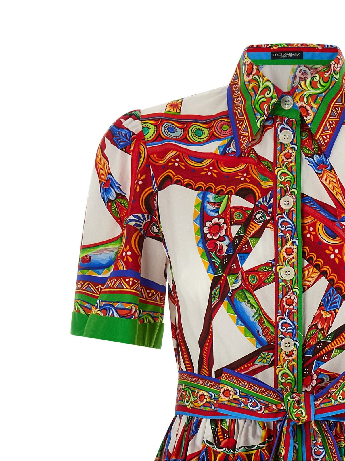 Dolce & Gabbana Multicolor Cotton Midi Dress - HBPS Beauty & Fashion