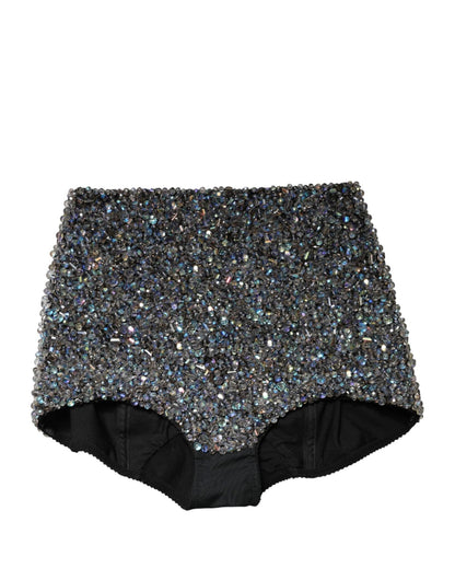 Dolce & Gabbana Multicolor Embellished High Waist Hot Pants Shorts - HBPS Beauty & Fashion