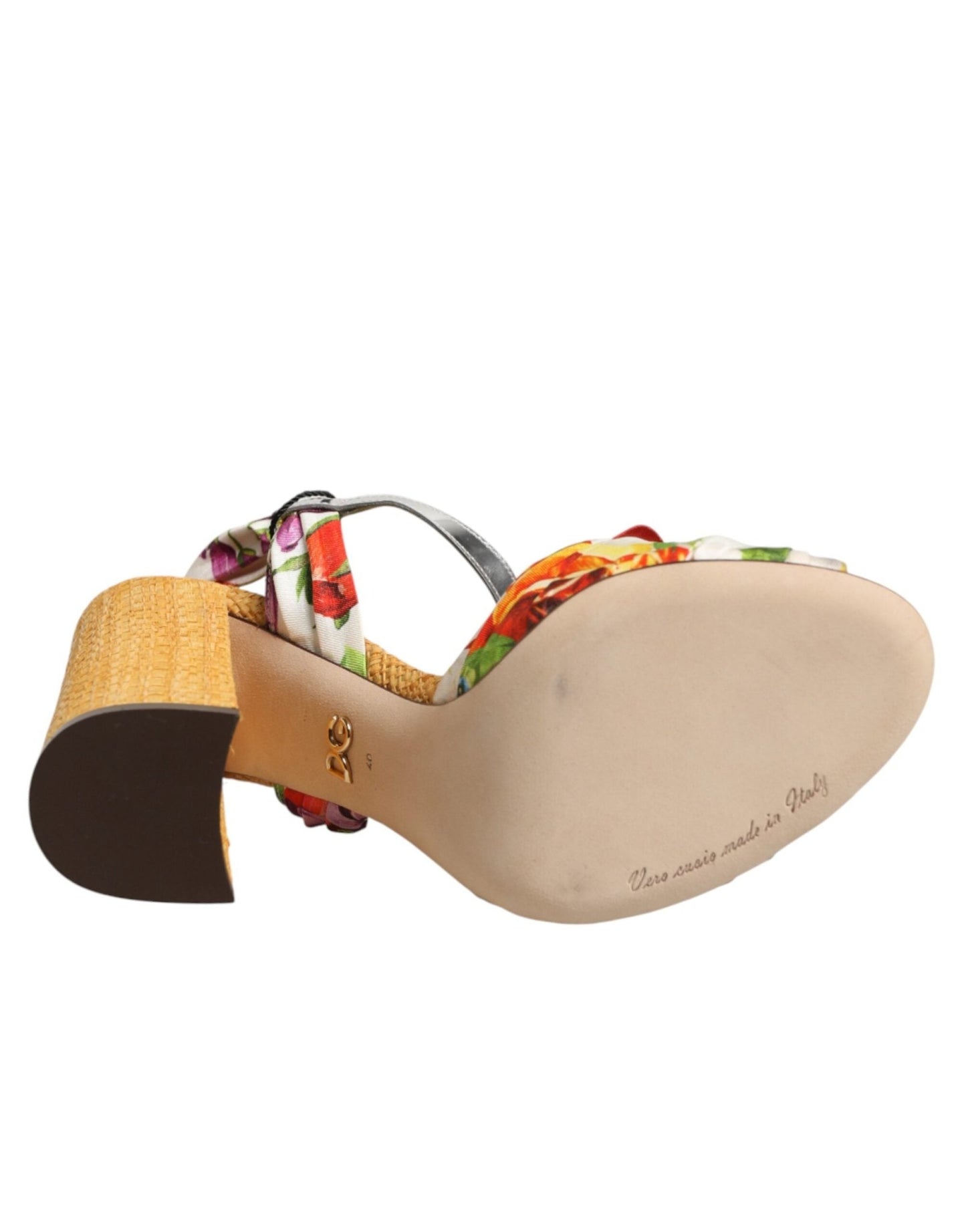 Dolce & Gabbana Multicolor Floral Crystal Embellished Sandals Shoes - HBPS Beauty & Fashion