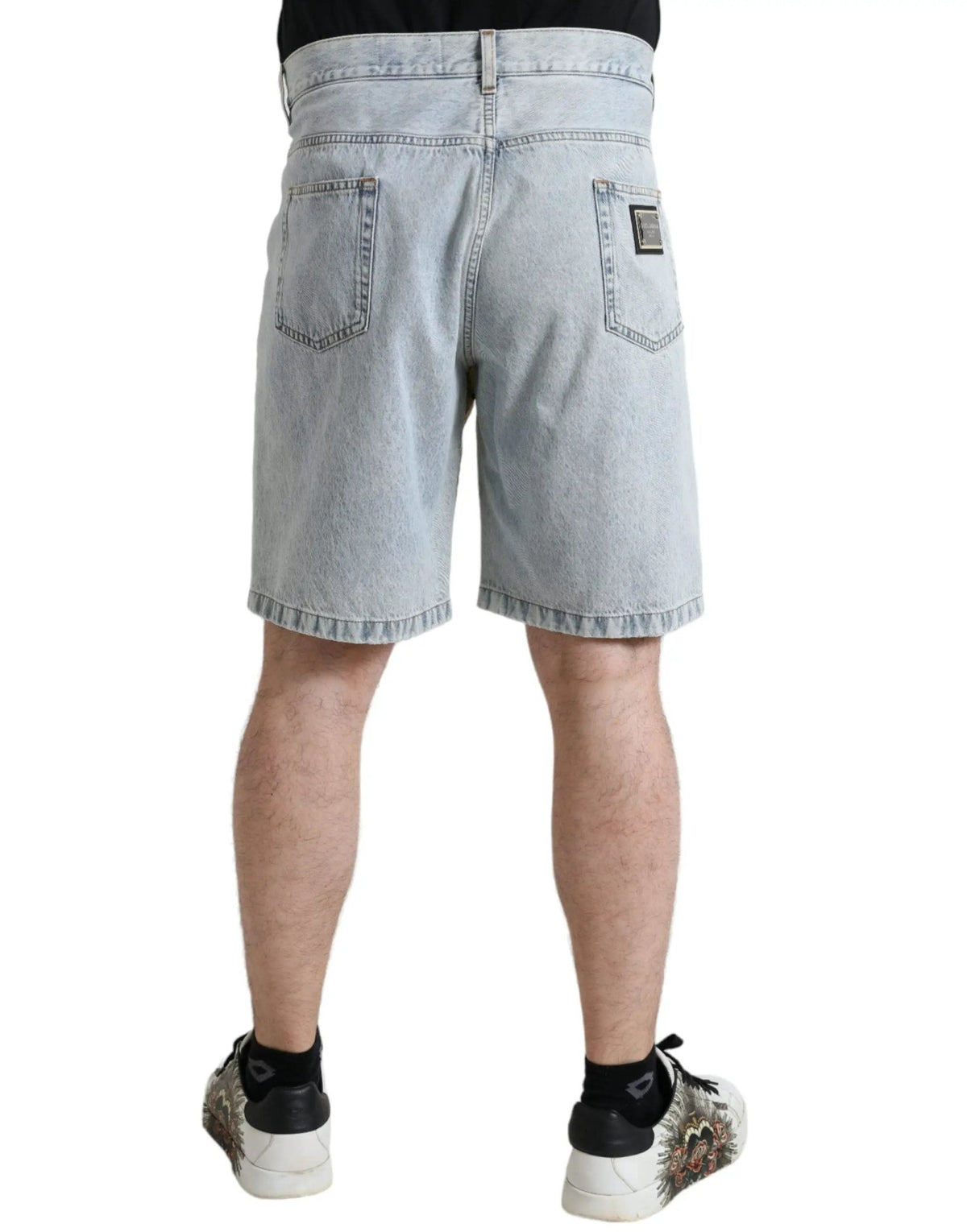 Dolce & Gabbana Multicolor Floral Print Denim Bermuda Shorts - HBPS Beauty & Fashion