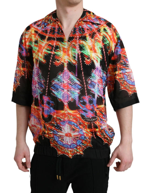 Dolce & Gabbana Multicolor Luminarie Print Cotton T-shirt - HBPS Beauty & Fashion