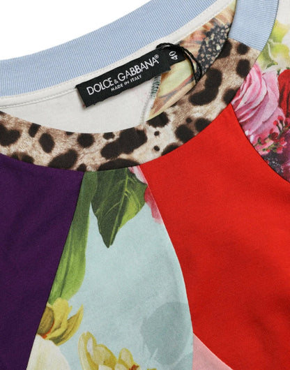 Dolce & Gabbana Multicolor Patchwork Cotton Silk Blouse Top - HBPS Beauty & Fashion