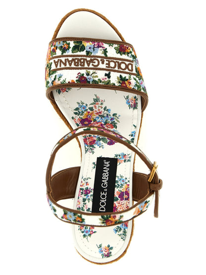 Dolce & Gabbana Multicolor Polyamide Wedge Sandals - HBPS Beauty & Fashion