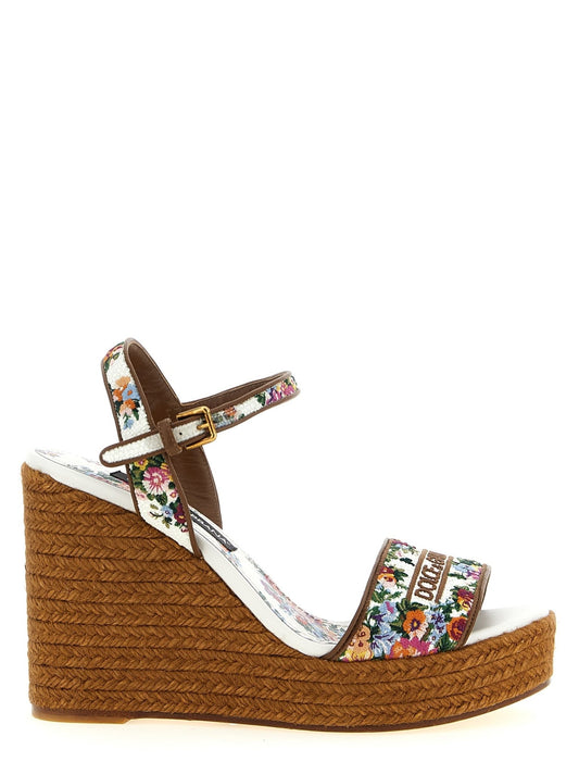 Dolce & Gabbana Multicolor Polyamide Wedge Sandals - HBPS Beauty & Fashion