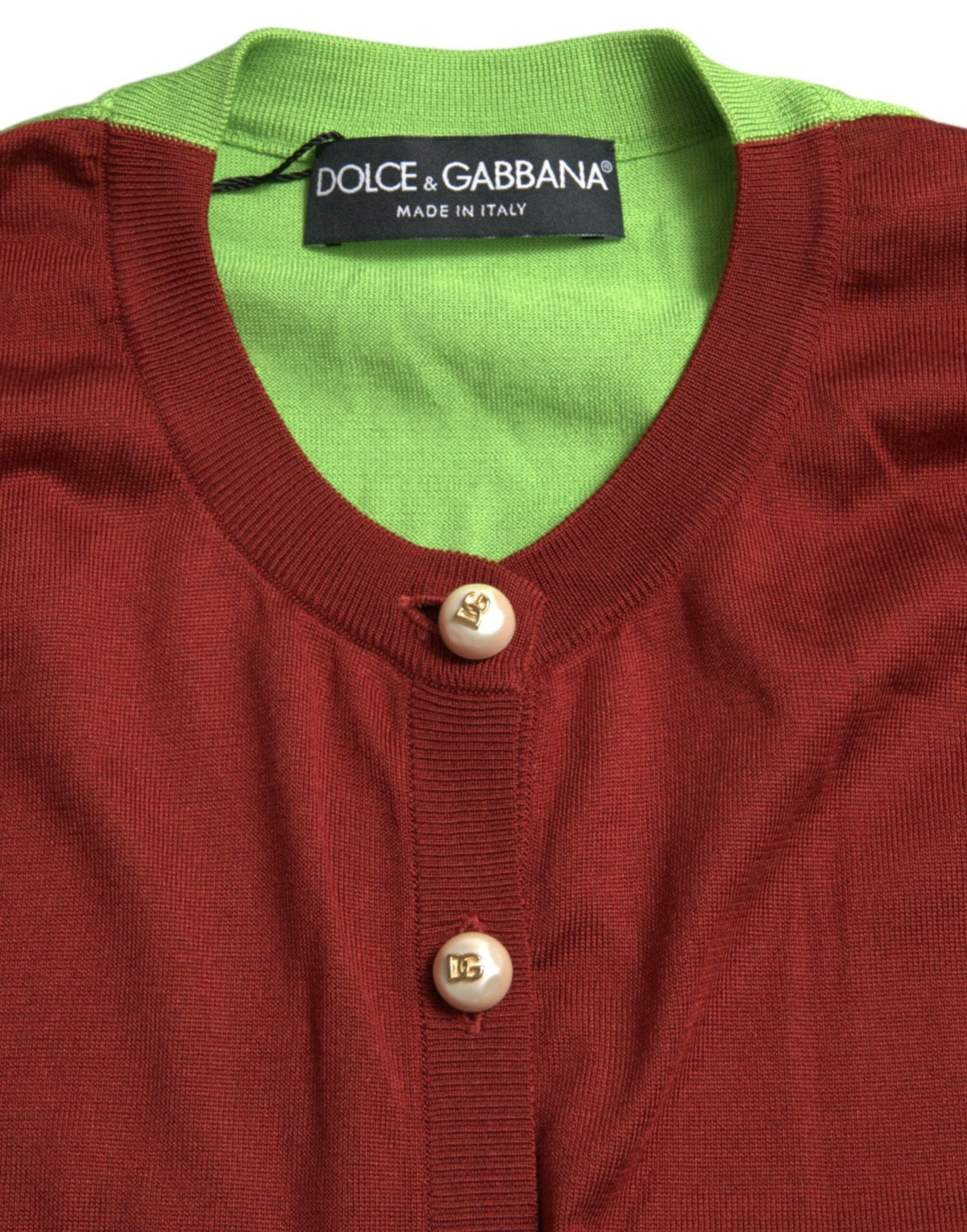 Dolce & Gabbana Multicolor Silk Crewneck Cardigan Sweater - HBPS Beauty & Fashion