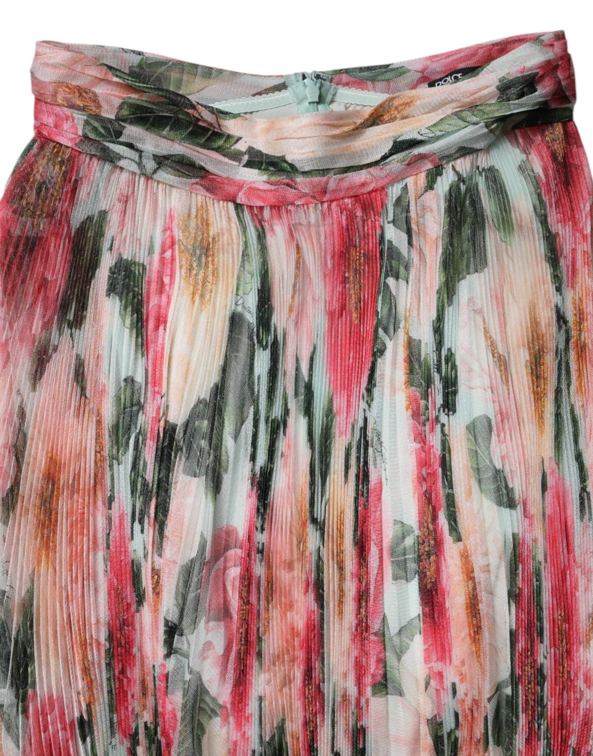 Dolce & Gabbana Multicolor Silk Floral High Waist Midi Skirt - HBPS Beauty & Fashion