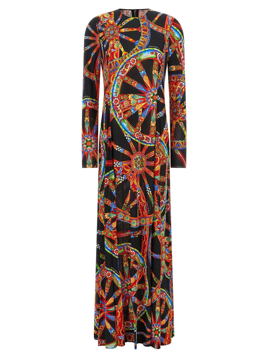 Dolce & Gabbana Multicolor Viscose Long Dress - HBPS Beauty & Fashion