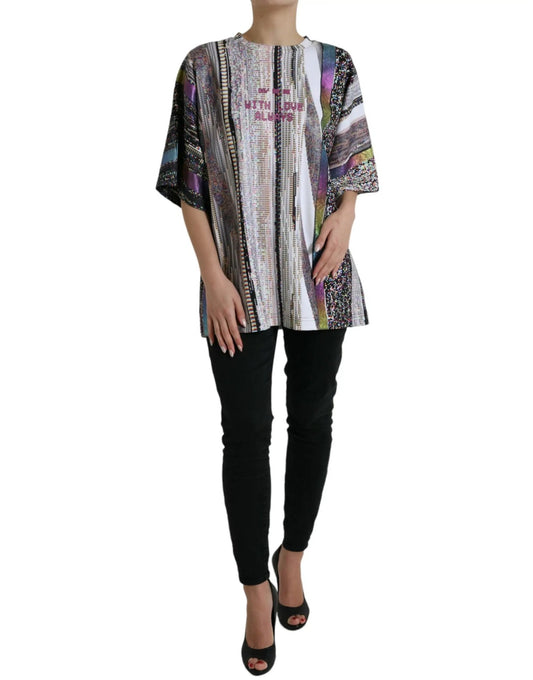 Dolce & Gabbana Multicolor With Love Always Print T-shirt - HBPS Beauty & Fashion