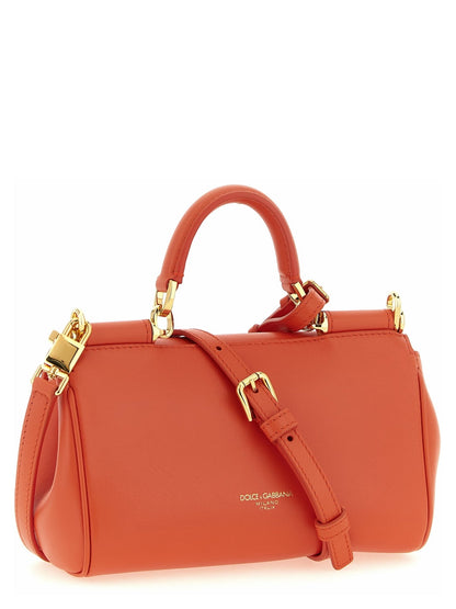 Dolce & Gabbana Orange Calfskin Handbag - HBPS Beauty & Fashion
