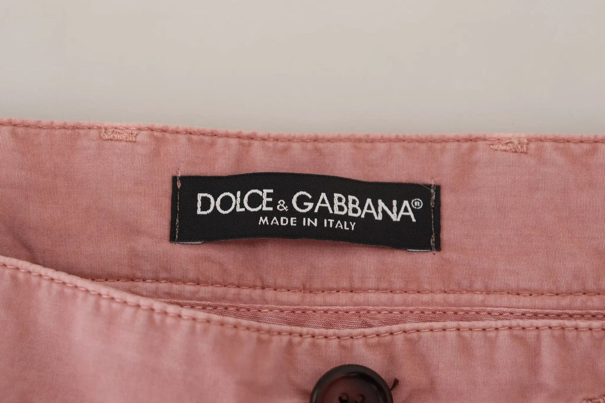 Dolce & Gabbana Pink Chinos Cotton Casual Mens Shorts - HBPS Beauty & Fashion