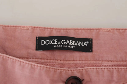 Dolce & Gabbana Pink Chinos Cotton Casual Mens Shorts - HBPS Beauty & Fashion