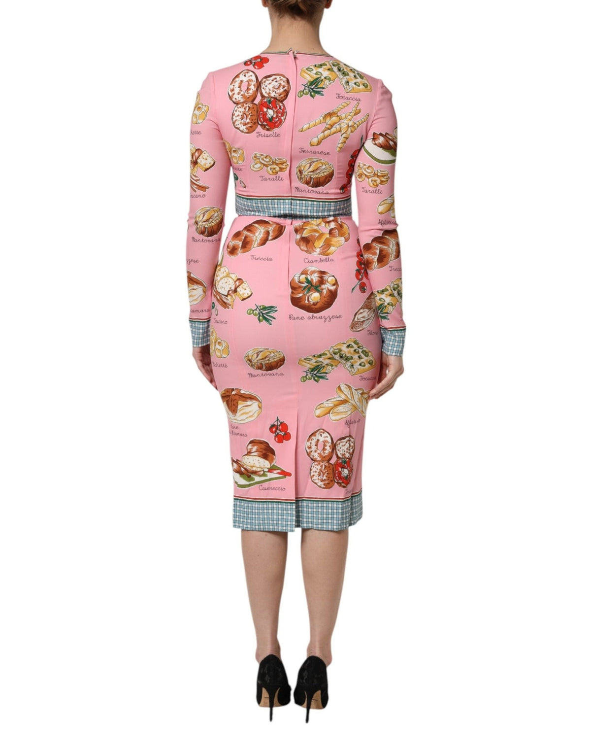 Dolce & Gabbana Pink Pastry Print Bodycon Sheath Midi Dress - HBPS Beauty & Fashion
