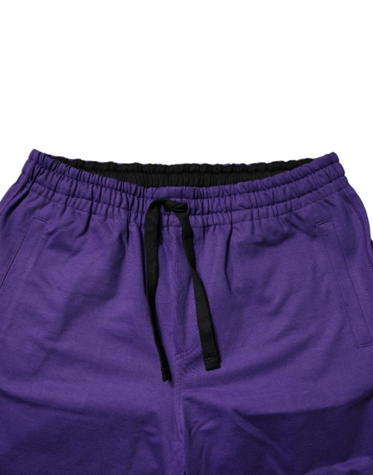 Dolce & Gabbana Purple Cotton Men Bermuda Sweatshorts Shorts - HBPS Beauty & Fashion
