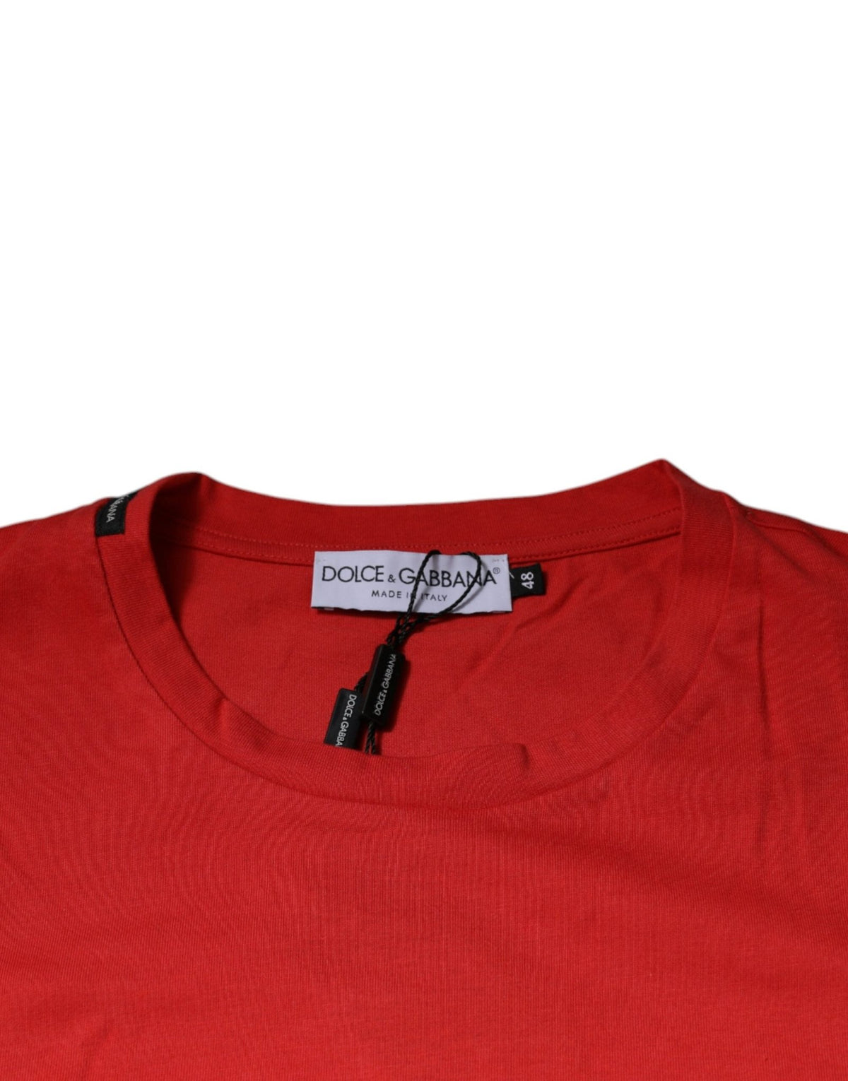 Dolce & Gabbana Red DG Logo Cotton Crew Neck T-shirt - HBPS Beauty & Fashion