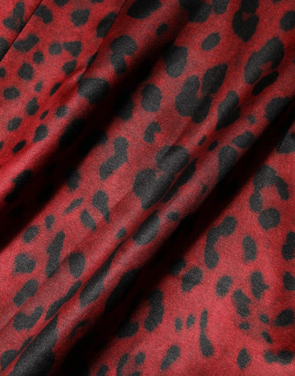 Dolce & Gabbana Red Leopard Sheath Long Sleeves Dress - HBPS Beauty & Fashion