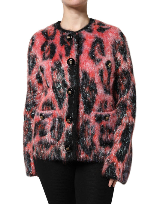 Dolce & Gabbana Red Mohair Wool Button Down Cardigan Sweater - HBPS Beauty & Fashion