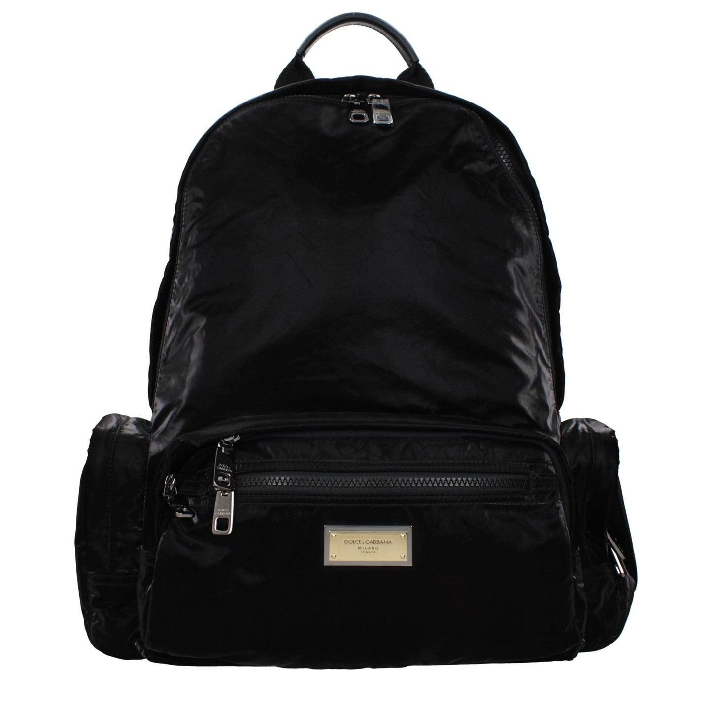 Dolce & Gabbana – Sac à Dos en Nylon Noir | Logo Frontal & Dorsal | Name Tag | Homme - HBPS Beauty & Fashion