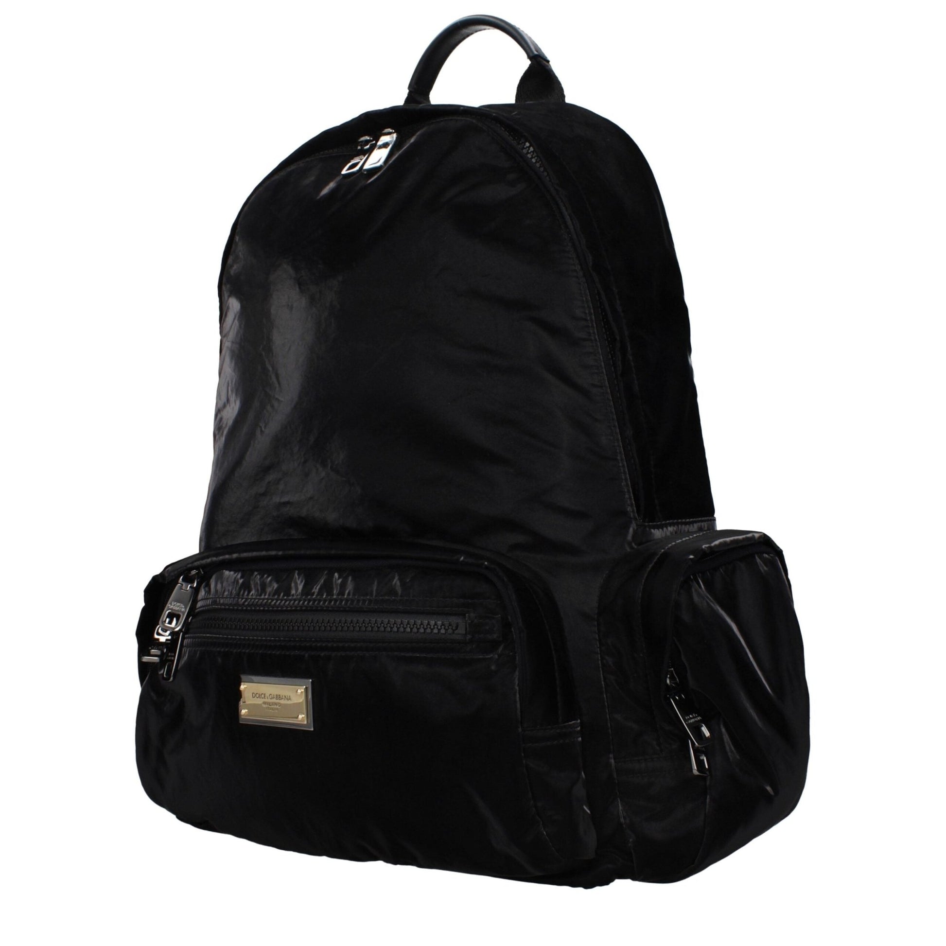Dolce & Gabbana – Sac à Dos en Nylon Noir | Logo Frontal & Dorsal | Name Tag | Homme - HBPS Beauty & Fashion