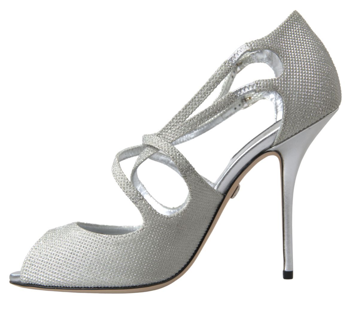 Dolce & Gabbana Silver Shimmers Sandals Heel Pumps Shoes - HBPS Beauty & Fashion