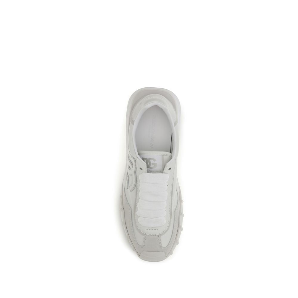 Dolce & Gabbana White Calf Leather Bos Taurus Athletic Sneakers - HBPS Beauty & Fashion