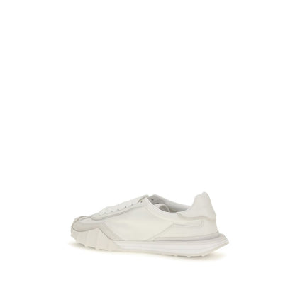 Dolce & Gabbana White Calf Leather Bos Taurus Athletic Sneakers - HBPS Beauty & Fashion