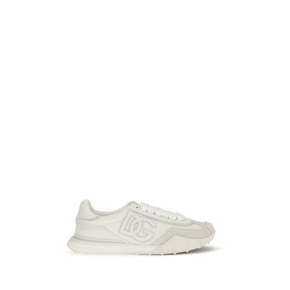 Dolce & Gabbana White Calf Leather Bos Taurus Athletic Sneakers - HBPS Beauty & Fashion