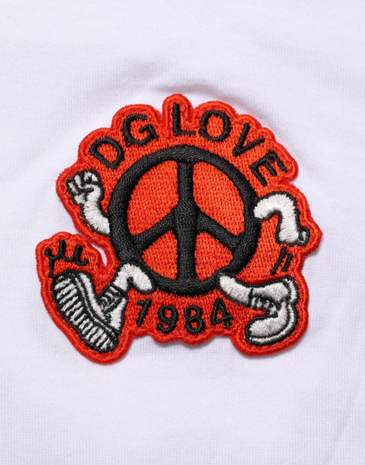 Dolce & Gabbana White Cotton DG Love Patch Crew Neck T-shirt - HBPS Beauty & Fashion