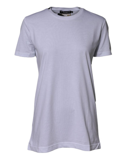 Dolce & Gabbana White Cotton Goodluck 2023 Crew Neck T-shirt - HBPS Beauty & Fashion