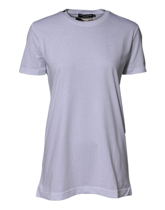 Dolce & Gabbana White Cotton Goodluck 2023 Crew Neck T-shirt - HBPS Beauty & Fashion