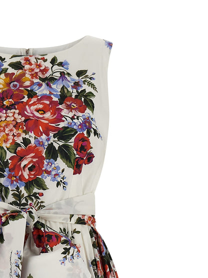 Dolce & Gabbana White Cotton Midi Dress - HBPS Beauty & Fashion