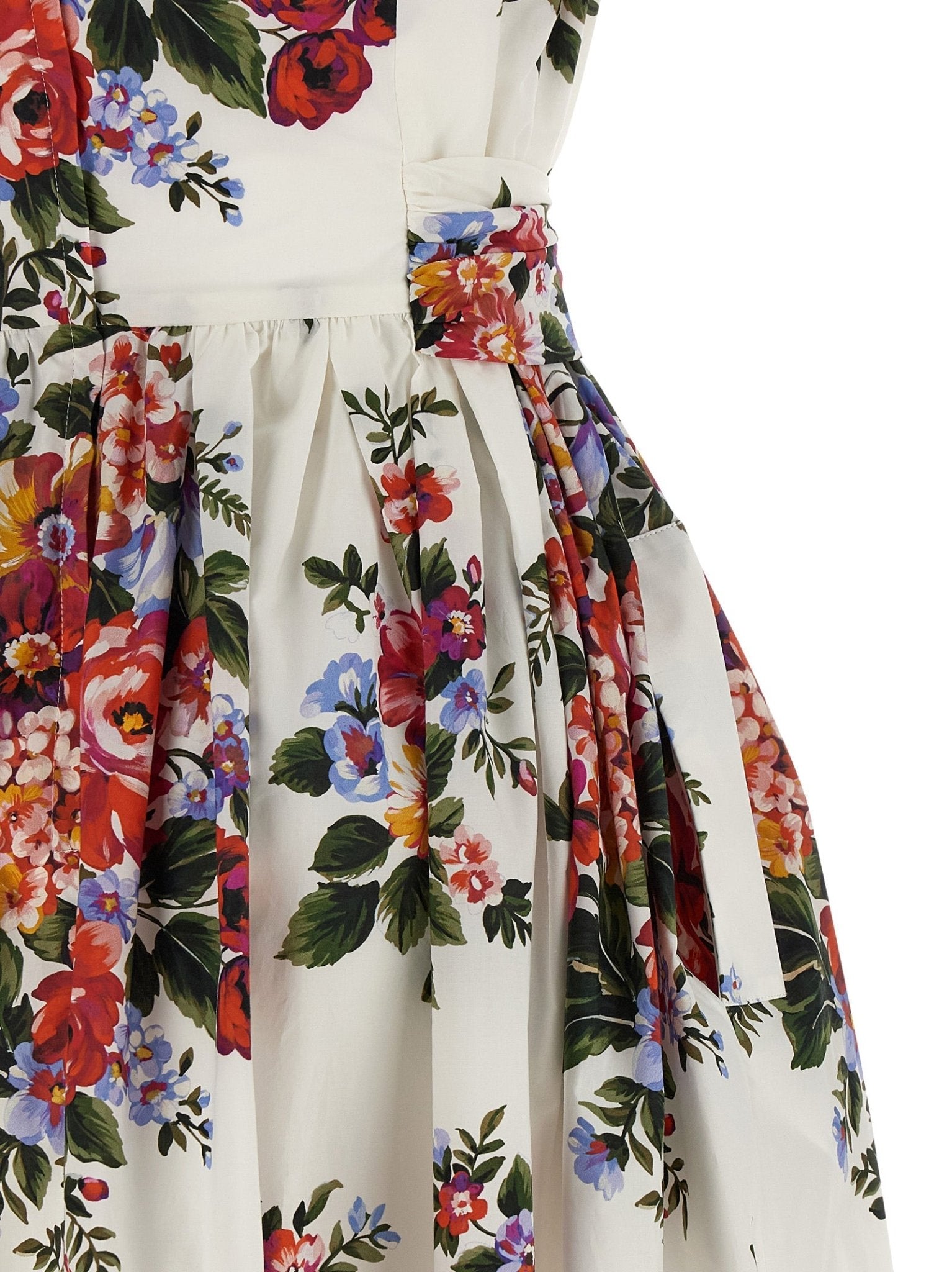Dolce & Gabbana White Cotton Midi Dress - HBPS Beauty & Fashion