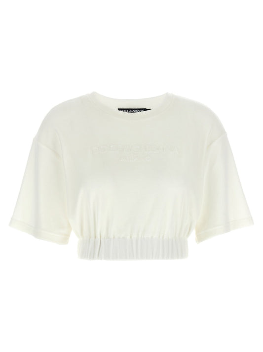Dolce & Gabbana White Cotton T-Shirt - HBPS Beauty & Fashion